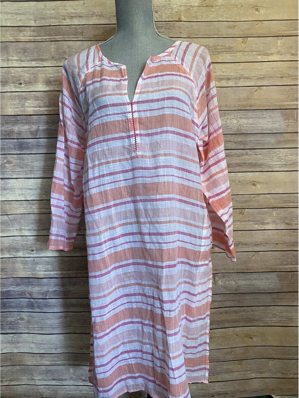 Roller Rabbit Hampton Naomi Kurta Beach Cover Up Swim Stripe New Tags Size Large